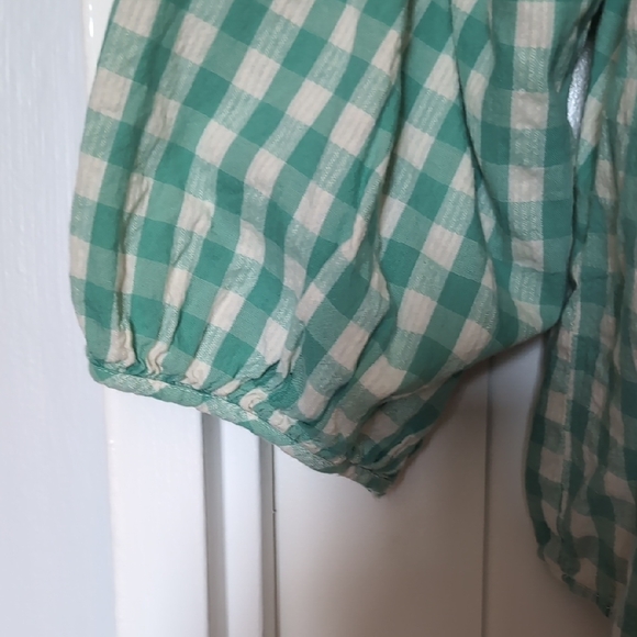 a.n.a Green Checkered Top - Picture 3 of 3